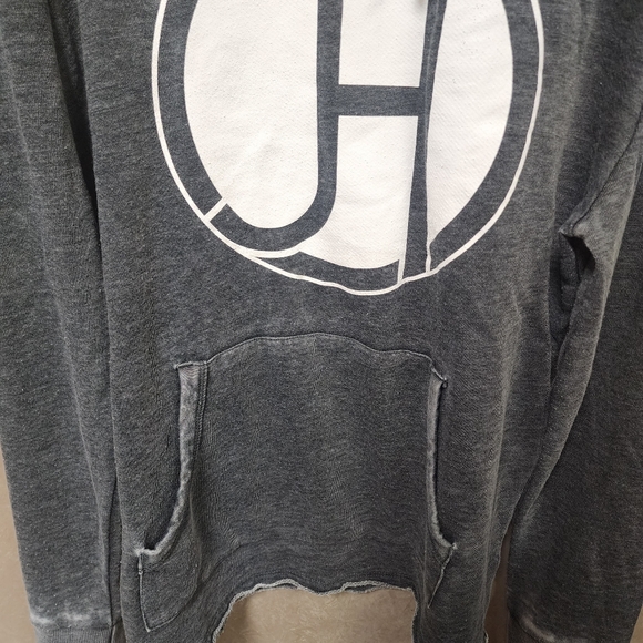 Joe Hanson Grey Distressed Long Sleeve Hoodie Size Large - Picture 6 of 9
